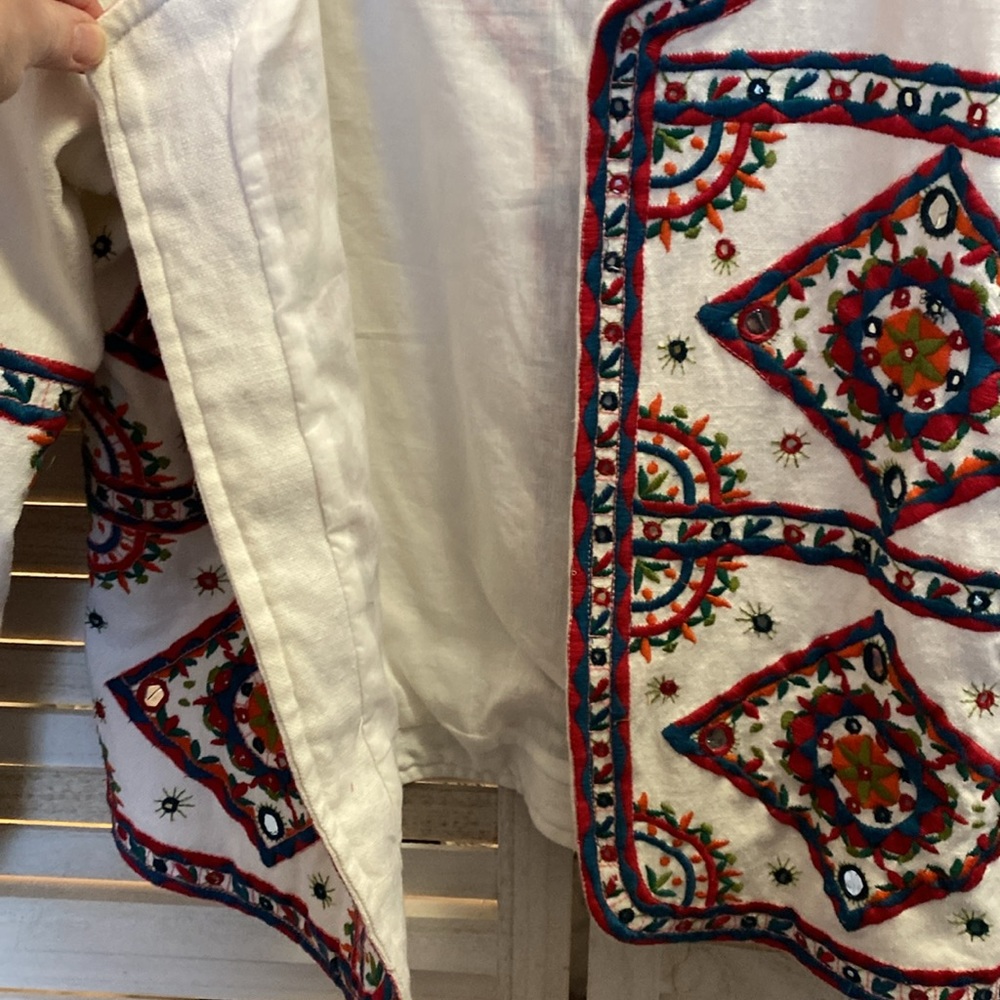 NWT Soft Surroundings Boho “lxtapa” Festival Embroidered Jacket Size Small - Picture 5 of 10